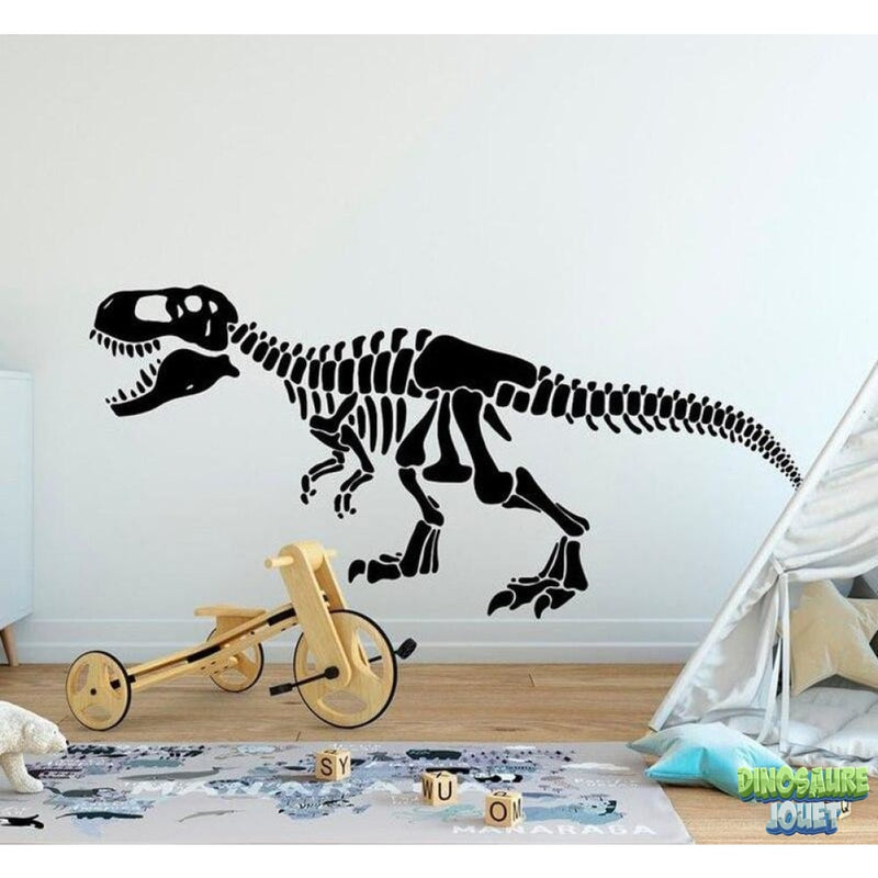 Stickers fossile T-rex noir