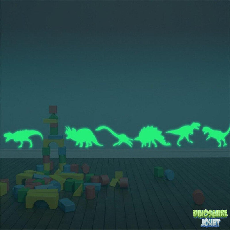 Stickers muraux dinosaures fluorescent