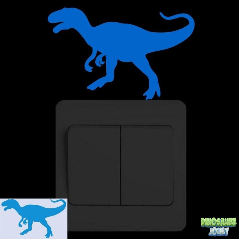 Stickers prises murales T-rex fluorescents
