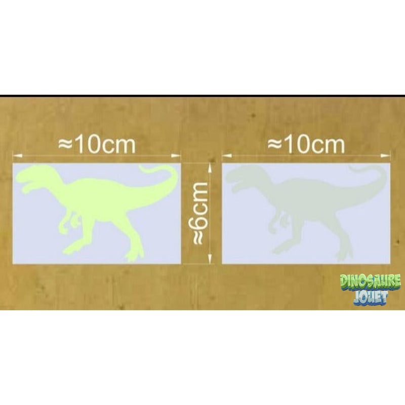 Stickers prises murales T-rex fluorescents