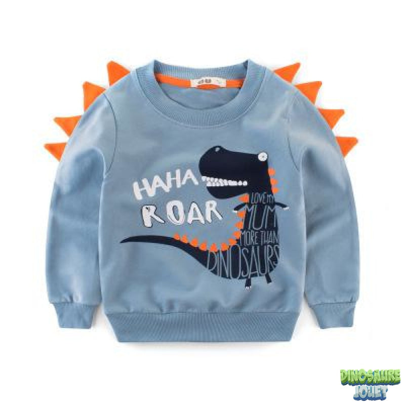 Sweat bleu clair Dinosaure