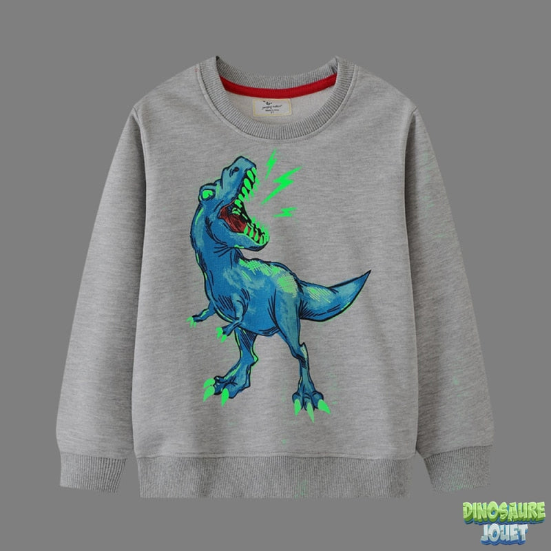 Sweat dinosaure fluo