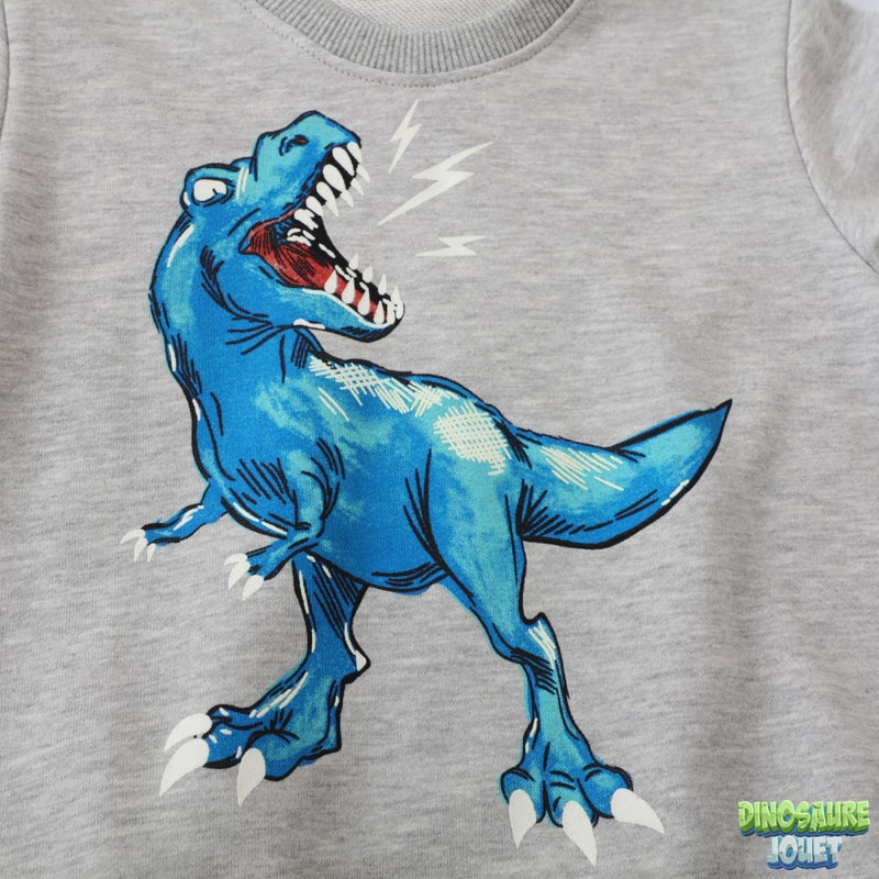 Sweat dinosaure fluo