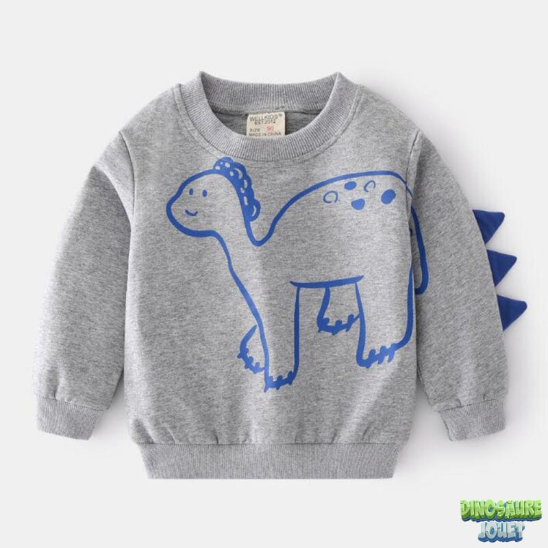 Sweat shirt gris Dinosaure