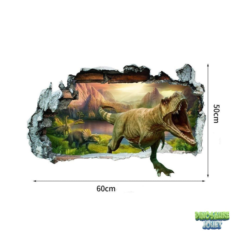 t rex autocollant 3D