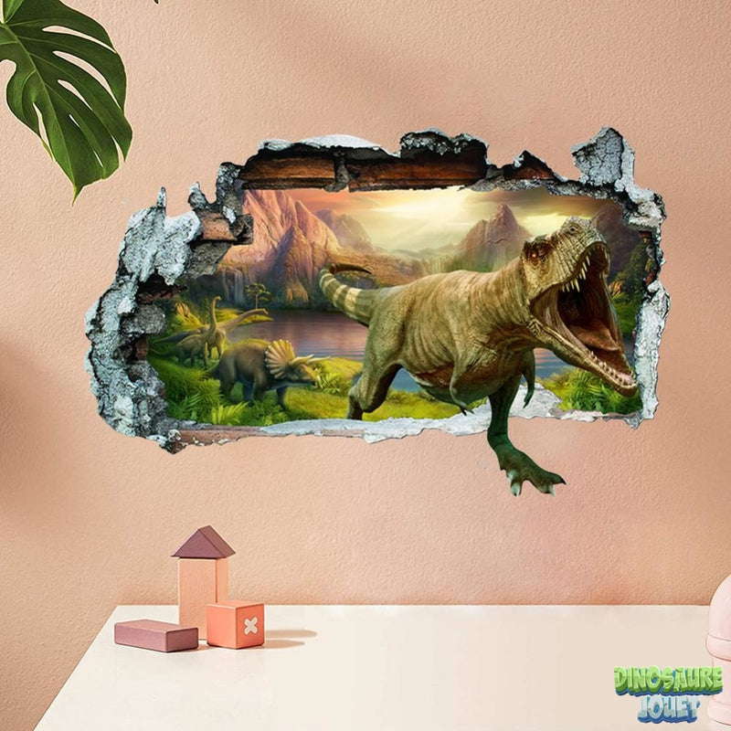 t rex autocollant 3D