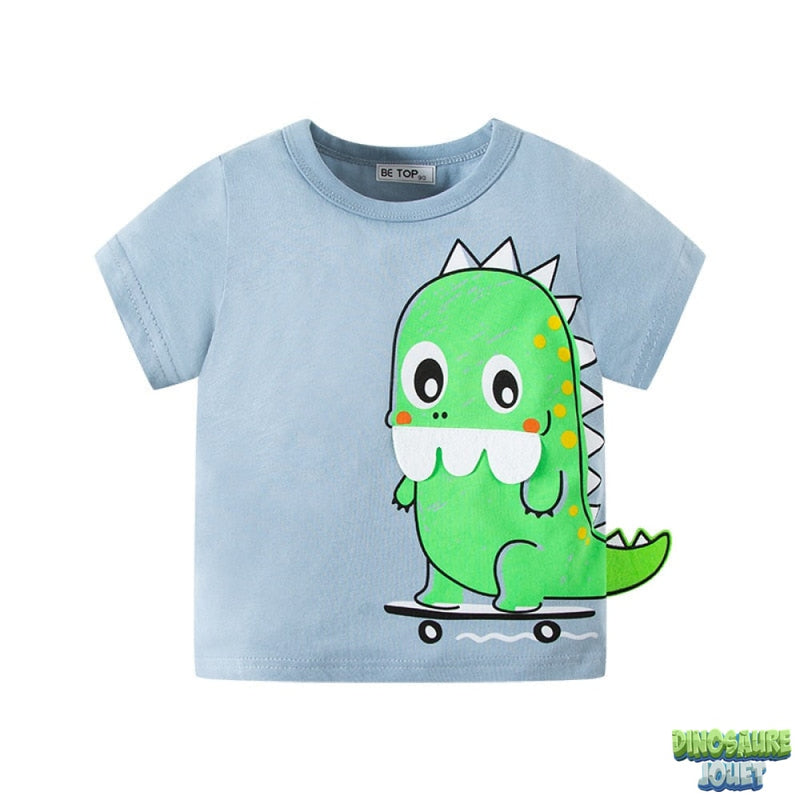 T-shirt skateboard Dinosaure