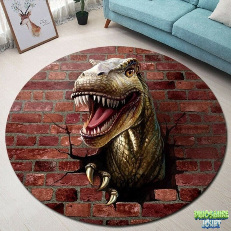 Tapis de sol dinosaure rond