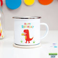 Tasse émaillée anniversaire Dinosaure