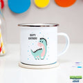 Tasse émaillée anniversaire Dinosaure