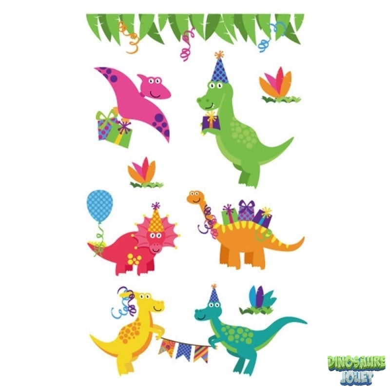 Tatouage Dinosaure de fête
