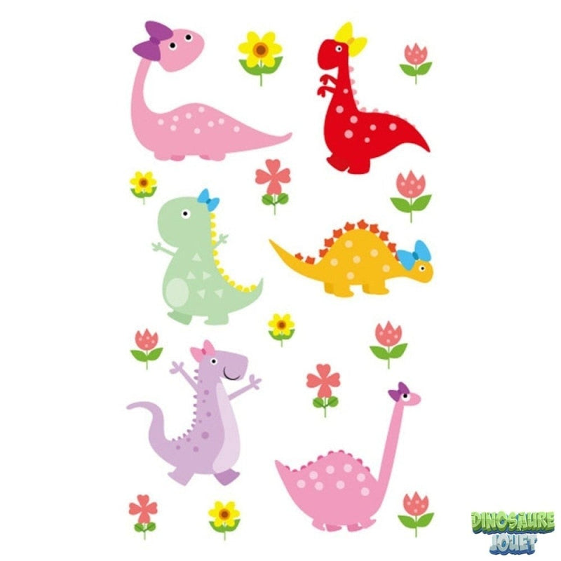 Tatouage Dinosaure multicolore
