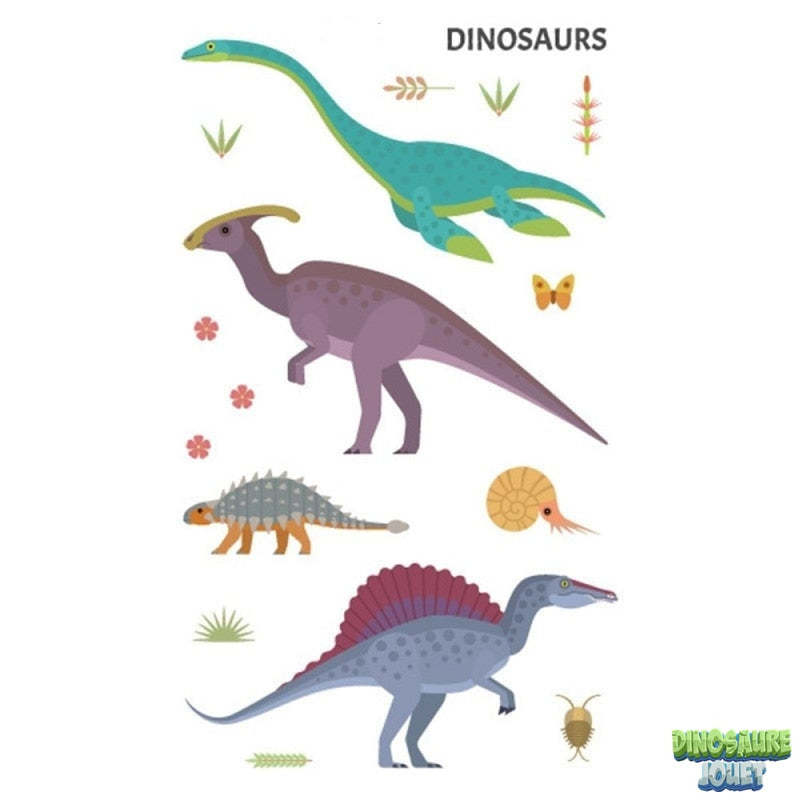 Tatouage temporaire Dinosaure violet