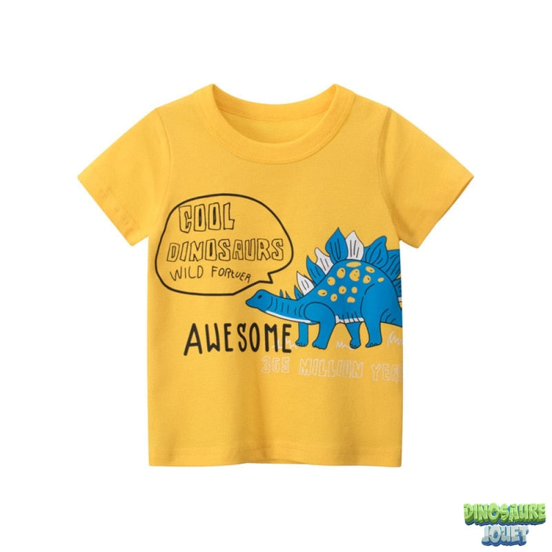 Tee shirt jaune Dinosaure