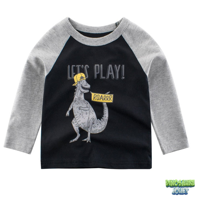 Tee shirt manche longue Dinosaure enfant