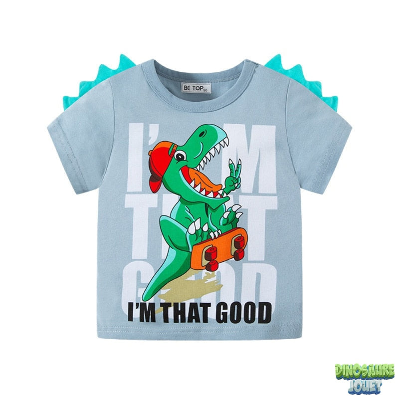 Tee shirt skateur Dinosaure