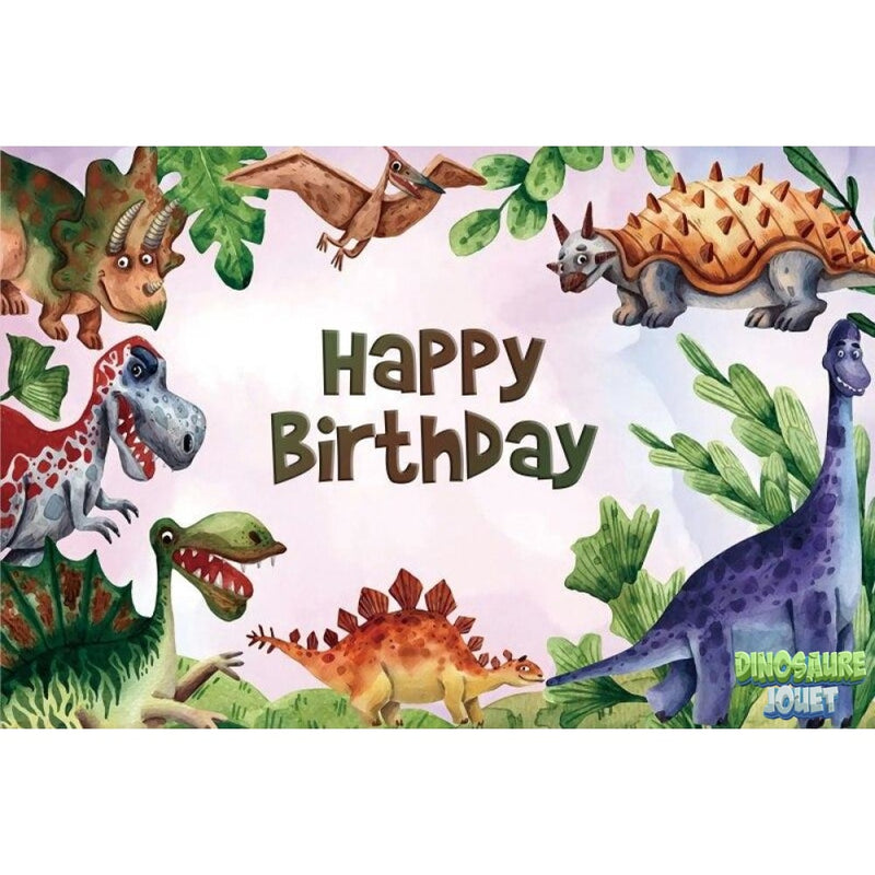 Tenture murale anniversaire Dinosaure happy birthday