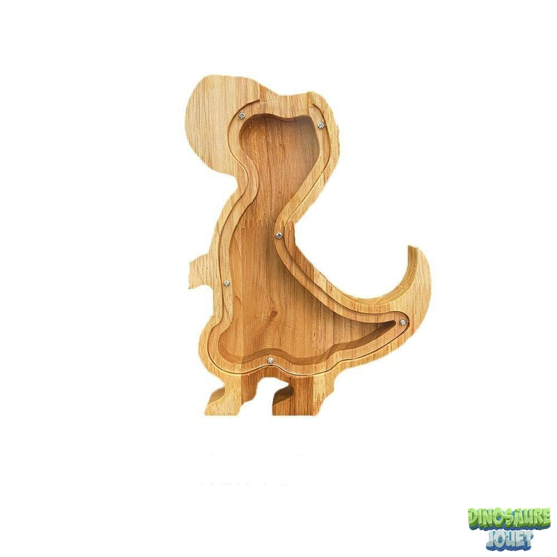 Tirelire Dinosaure en bois T-rex