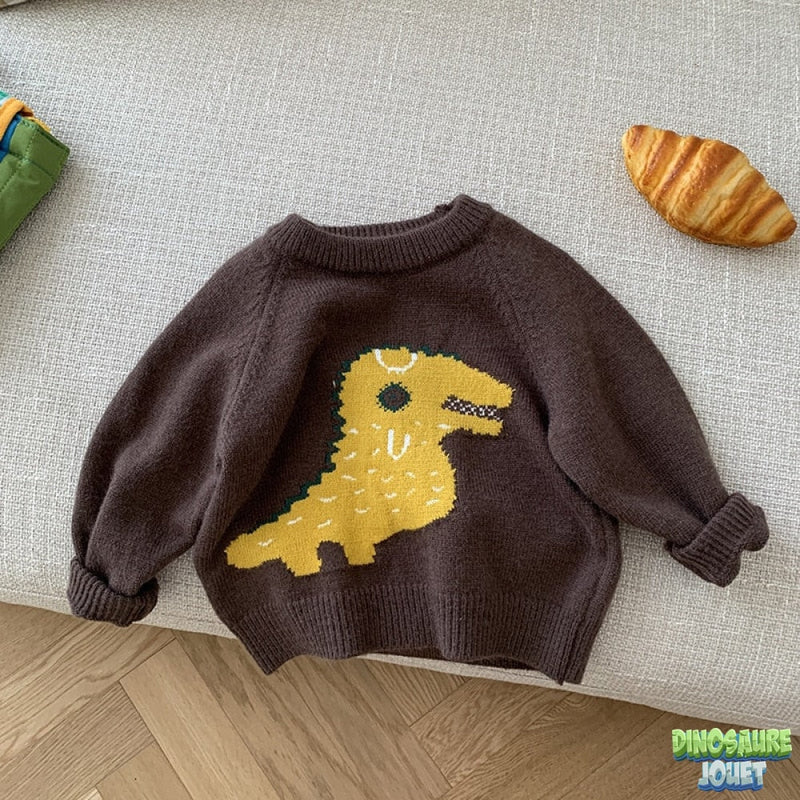 Tricot enfant pull dinosaure