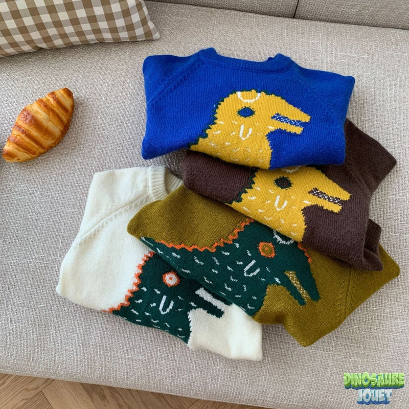 Tricot enfant pull dinosaure