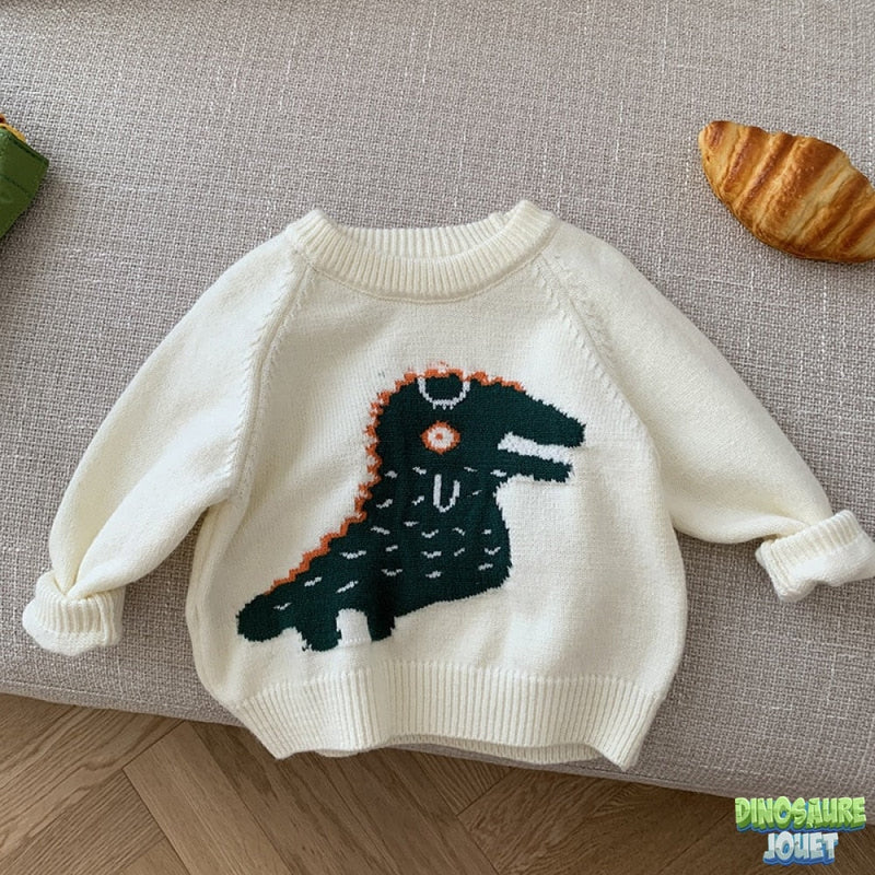 Tricot enfant pull dinosaure