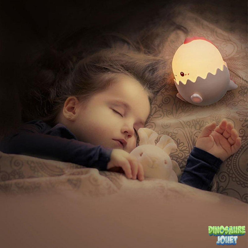 Veilleuse de nuit tactile Dinosaure dans son œuf